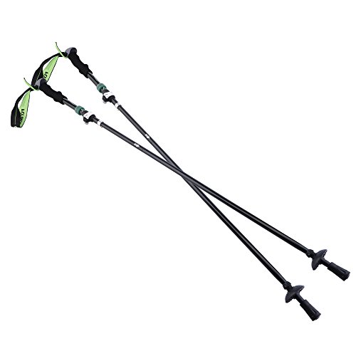 Outad Bastones de Senderismo Trekking Esquí Ligeros y Plegables 35Cm de Longitud (2 Unidades)