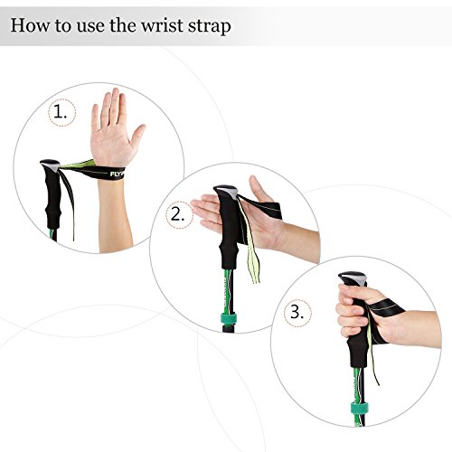 Outad Bastones de Senderismo Trekking Esquí Ligeros y Plegables 35Cm de Longitud (2 Unidades)