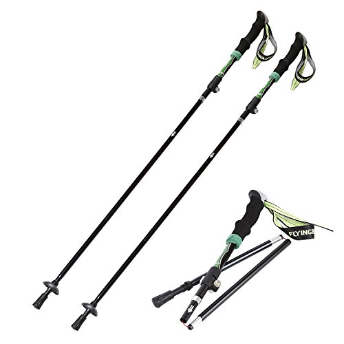 Outad Bastones de Senderismo Trekking Esquí Ligeros y Plegables 35Cm de Longitud (2 Unidades)