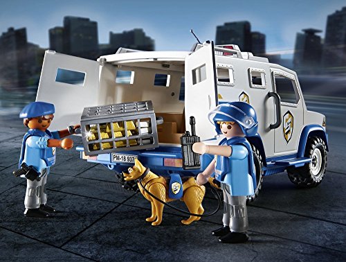 Outletdelocio. Playmobil 9371. Furgon Blindado Transporte de Dinero y Oro. Incluye Figuras policias y ladron. Set de 66 Piezas
