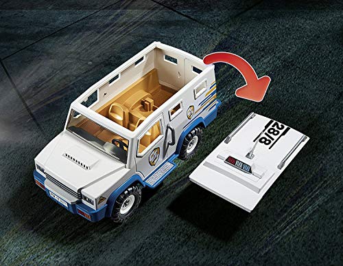 Outletdelocio. Playmobil 9371. Furgon Blindado Transporte de Dinero y Oro. Incluye Figuras policias y ladron. Set de 66 Piezas