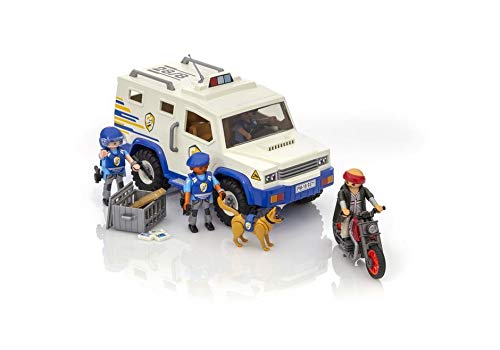 Outletdelocio. Playmobil 9371. Furgon Blindado Transporte de Dinero y Oro. Incluye Figuras policias y ladron. Set de 66 Piezas