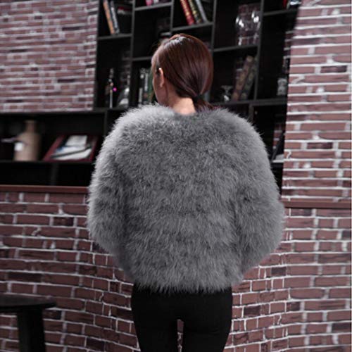 Overdose Las Nuevas Mujeres De Piel SintéTica Pluma De Avestruz Populares De Piel Suave Capa Mejor Venta Chaqueta Esponjosa Invierno Xmax