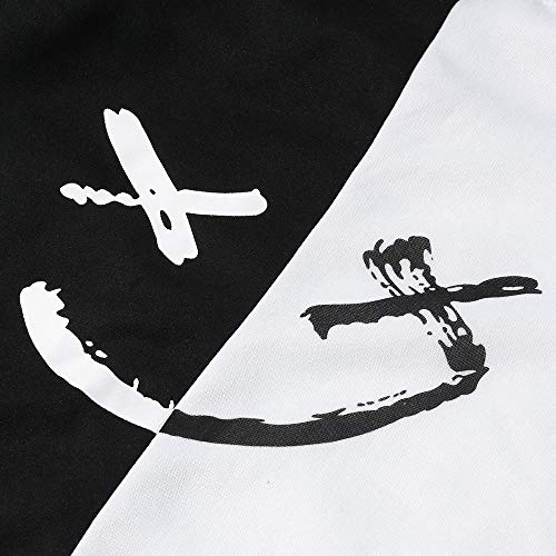 Overdose Sudadera Hombres Patchwork Slim Fit Hoodie OtoñO Moda Outwear Nueva Blusa Adolescente Top 2018 Sudadera (Small, N-Negro)