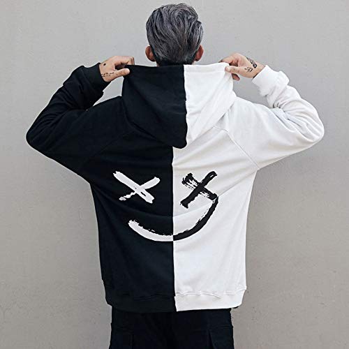 Overdose Sudadera Hombres Patchwork Slim Fit Hoodie OtoñO Moda Outwear Nueva Blusa Adolescente Top 2018 Sudadera (Small, N-Negro)