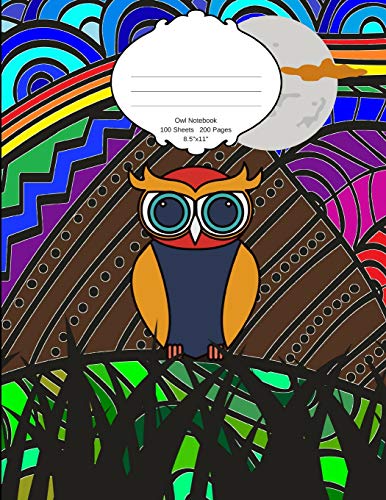 Owl Notebook: School supplies composition book and journal for kids