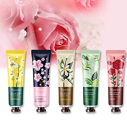 Ownest 10 Planta Paquete de Fragancias Crema de manos hidratante de la mano Crema del cuidado de viaje Conjunto de regalo con Aloe y Vitamina E natural para los hombres y las mujeres 30ml