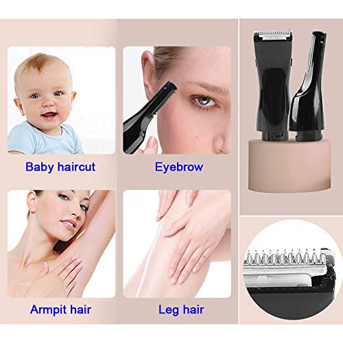 OWUV Set de Recortadora de Pelo Bebé, Cortadora de Cabello Infantil, Cortapelos eléctrico Profesional, Recortadora de Cejas, Pelo de Pierna Adulto/niño/Mujer, bajo Ruido 55dB
