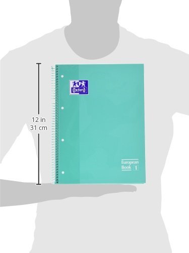 Oxford 400040983 - Bloc Oxford Cuadriculado A4 80Hojas Tapa Dura, Verde Menta