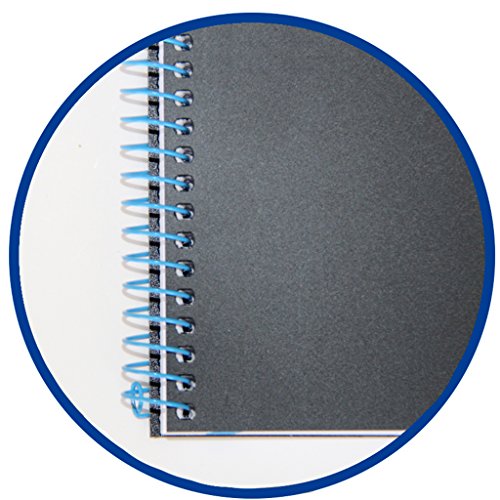 Oxford Black N'Colours - Europeanbook8 espiral, tapa plástico A4+, 5 x 5, Negro/Azul