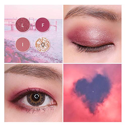 Oyalaiy Colorina Pro-Artist Paleta de sombras de ojos Desert de 18 colores Sombra de ojos mate resistente al agua a prueba de manchas