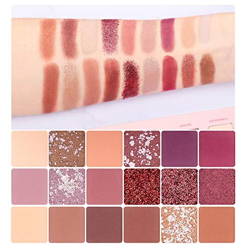 Oyalaiy Colorina Pro-Artist Paleta de sombras de ojos Desert de 18 colores Sombra de ojos mate resistente al agua a prueba de manchas
