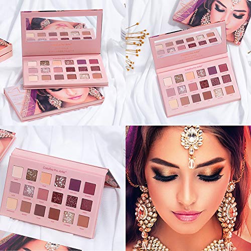 Oyalaiy Colorina Pro-Artist Paleta de sombras de ojos Desert de 18 colores Sombra de ojos mate resistente al agua a prueba de manchas