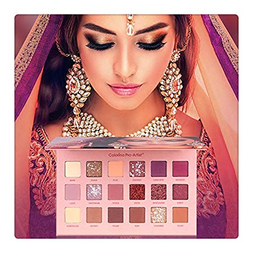 Oyalaiy Colorina Pro-Artist Paleta de sombras de ojos Desert de 18 colores Sombra de ojos mate resistente al agua a prueba de manchas