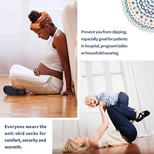 Ozaiic Calcetines Pilates Yoga Antideslizantes, Utilizar para Barre, Yoga, Pilates, Fitness Antideslizantes Calcetines (Negro, M（Mujer35-41)