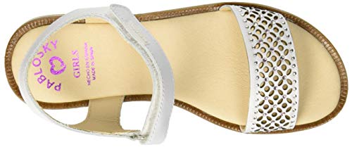 Pablosky, Sandalias-Niña para Niñas, Blanco, 25 EU
