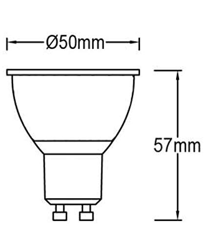 Pack 10x GU10 LED 7W potentisima. Halogeno LED 680 lumenes reales - Recambio bombillas 60W (Blanco frio 6500k)
