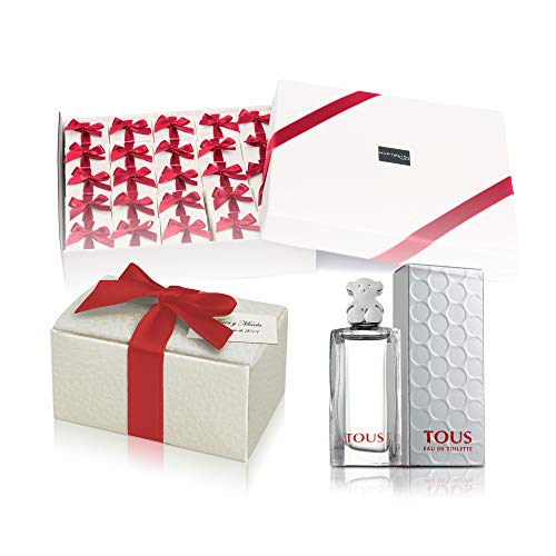 Pack 24 perfumes miniaturas originales de mujer como detalles para bodas colonias Tous Eau de toilette 4,5 ml. personalizados para regalar invitados primera comunión y bautizo