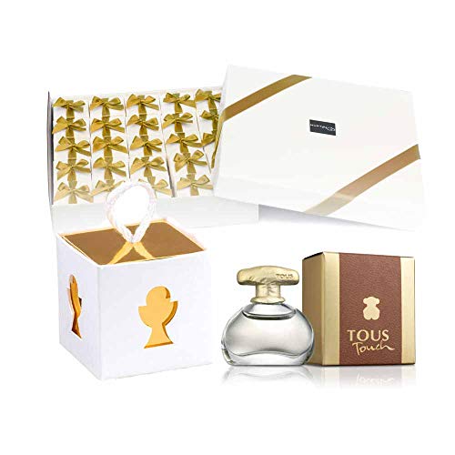 Pack 25 mini perfumes de mujer como detalles de Primera Comunión para invitados Tous Touch Eau de toilette 4,5 ml. original