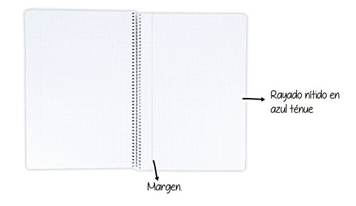 Pack 4+1 Cuadernos Folio(A4) Oxford. Tapa Extradura Write&Erase. 80 Hojas cuadrícula 4x4. Surtido vivos
