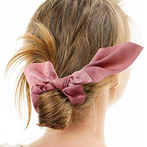 Pack de 9 coleteros elegantes y suaves de chifón con diseño de orejas de conejo, 9 colores