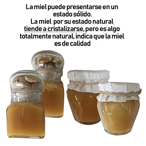Pack de tarro cuadrado de Miel multi floral con Almendras de Zeremony para regalar en eventos (Pack 24 ud)