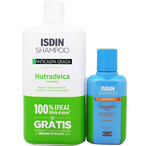 PACK ISDIN NUTRADEICA CASPA GRASA 400 ML + ZINCATION CHAMPU 100 ML