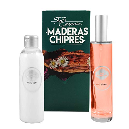 Pack Tu Esencia Amaderada Esenssi • Perfume E-488 Narcis Red 100 ml + Crema Corporal Perfumada E-488 200 ml • Acordes similares a Narciso Rouge, Abercrombie Fierce y Loewe 001