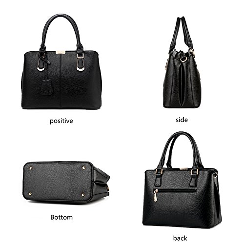 Pahajim Bolsos Mujer Bandolera Tote Bolso PU PIEL Bolso Señora Tote Bolsa de Mensajero de Las (Blanco)