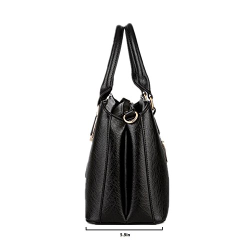 Pahajim Bolsos Mujer Bandolera Tote Bolso PU PIEL Bolso Señora Tote Bolsa de Mensajero de Las (Blanco)