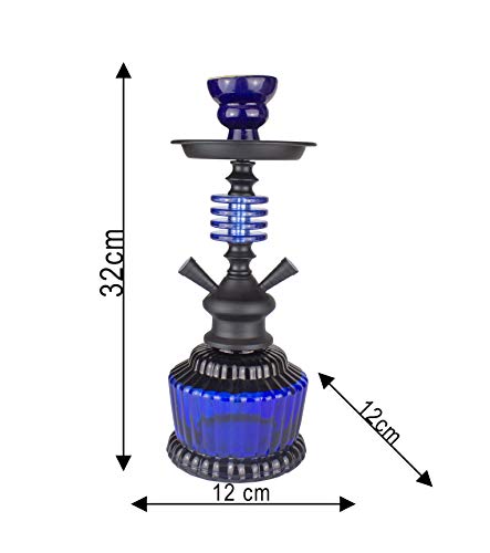 Paide 2023-2 Cachimba 2 Salidas Premium - Hookah 2 Tubos de iniciacion - Kit para Empezar Shisha Profesional (Rojo)