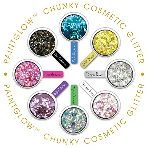 Paintglow - Chunky Glitter Colours - Individual Shakers (Kaleidoscope) - 1 unidad