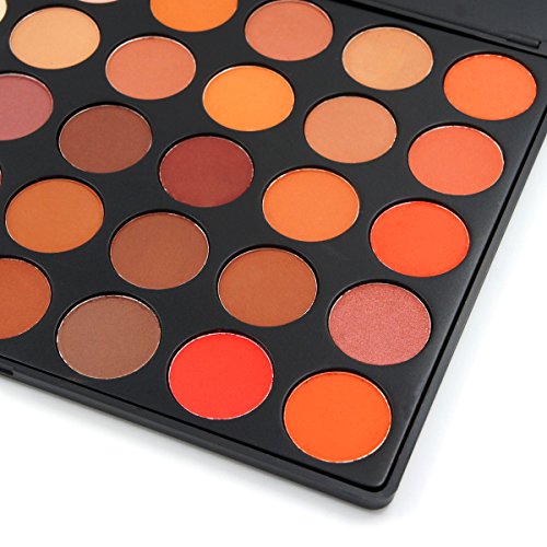 Paleta de sombra de ojos de 35 colores, mate, cálido, pigmentado
