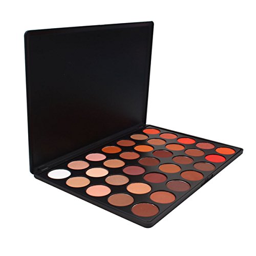 Paleta de sombra de ojos de 35 colores, mate, cálido, pigmentado