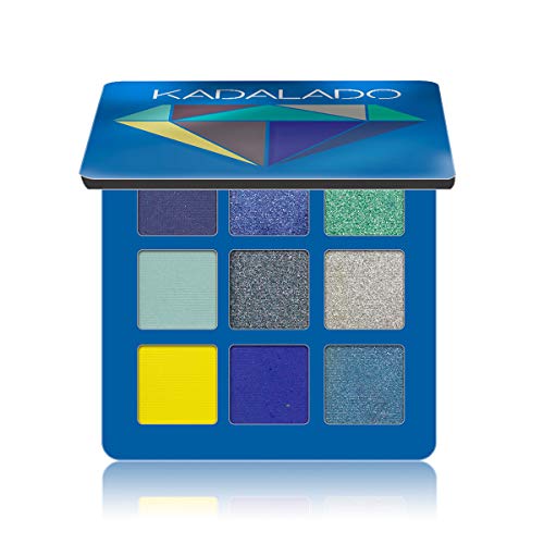Paleta de sombra de ojos maquillaje mate+brillo 9 colores polvo de eyeshadow resistente waterproof al agua pigmentado ligero y fácil de transportar (02)