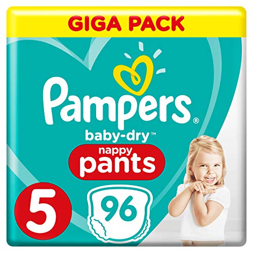 Pampers Baby-Dry 81681814 pañal desechable Niño/niña 5 96 pieza(s) - Pañales desechables (Niño/niña, Pant diaper, 12 kg, 17 kg, Multicolor, 12 h)