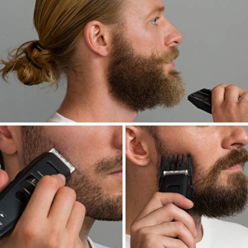 Panasonic ER-GB86-K503 - Recortadora Ideal Barbas Largas con Peine-Guía, 3 en 1 Cabello, Barba y Cuerpo (Recargable, Acero inoxidable, Lavable, Batería Larga Duración, 58 Ajustes, Design Award 2018)