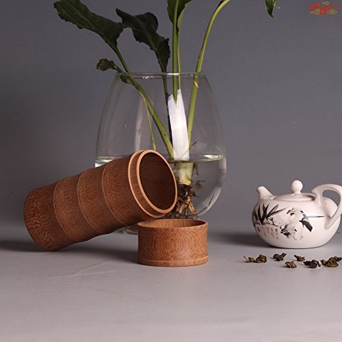 Panda Legends 5-articulado bambú té Bote Estuche de Almacenamiento de té para té Protable de Viaje