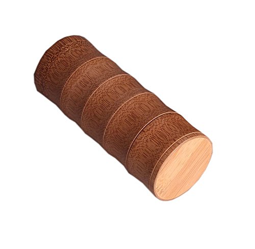 Panda Legends 5-articulado bambú té Bote Estuche de Almacenamiento de té para té Protable de Viaje