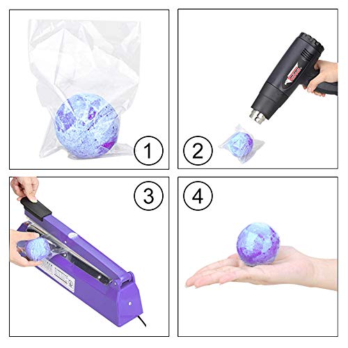 PandaHall 600 Unidades de 3 tamaños Transparentes retráctiles Bolsas de Envoltura termorretráctiles para Envolver Bombas de baño, Regalos pequeños, jabones de Regalo caseros y Botellas de Maquillaje