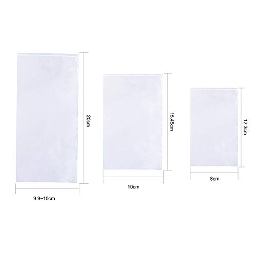 PandaHall 600 Unidades de 3 tamaños Transparentes retráctiles Bolsas de Envoltura termorretráctiles para Envolver Bombas de baño, Regalos pequeños, jabones de Regalo caseros y Botellas de Maquillaje