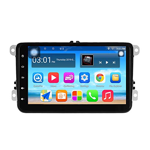 Panlelo S8 Plus Autoradio Am FM RDS para VW Seat Skoda Jetta Passat Golf Polo con Android 9.0 2GB RAM 32GB ROM Navegación GPS 8 Pulgadas 1024 * 600 Pantalla táctil Wi-Fi BT USB 2 DIN