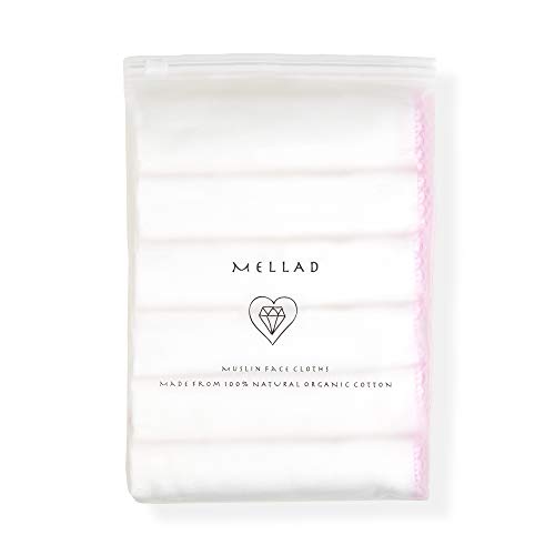 Paños de muselina de algodón suave para exfoliación y eliminación de maquillaje, paquete múltiple de paños suaves de muselina, hechos de algodón orgánico