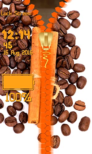 Pantalla de café de la cremallera de bloqueo