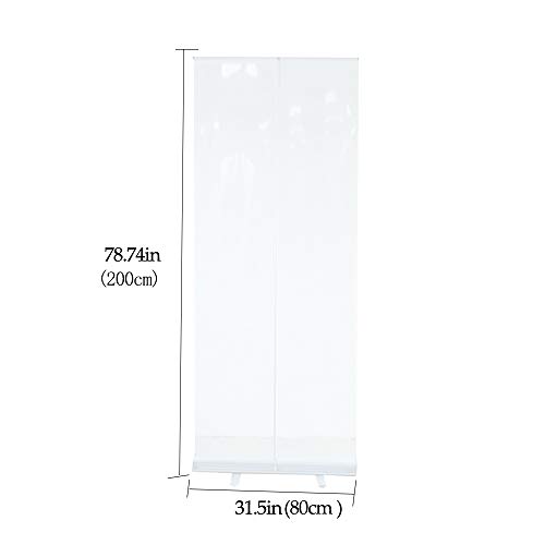 Pantalla de Seguridad Transparente, pancartas de Rodillo de Pull-up de pie, Pantalla de higiene portátil, Protector contra estornudos, Pantalla de partición, para Gimnasio, salón, peluquería, Pub, r