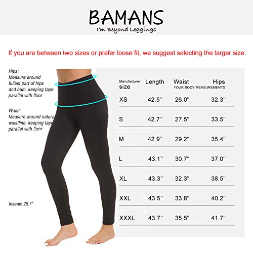 Pantalones de chándal para mujer de Bamans, de cintura alta, ajustados, color negro Negro XL