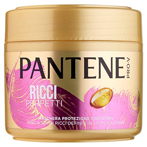 Pantene Pro-V - Máscara para el cabello, protección de queratina rizados perfectos, hasta 72 h de rizos definidos, 300 ml