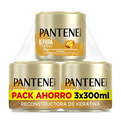 Pantene Pro-V Repara & Protege Mascarilla Capilar de Queratina, para pelo dañado y frágil, 3 x 300 ml
