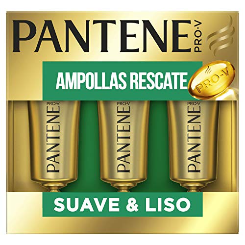 Pantene Pro-V Suave & Liso Tratamiento Intensivo En Ampollas Rescate Para Pelo Dañado 45 ml