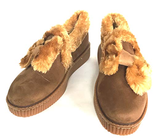 Pantuflas Anchas ortopédicas para Mujer, con Forro Polar, para Invierno, cálidas, Flexibles, Suaves, Color Marrón, Talla 38 EU